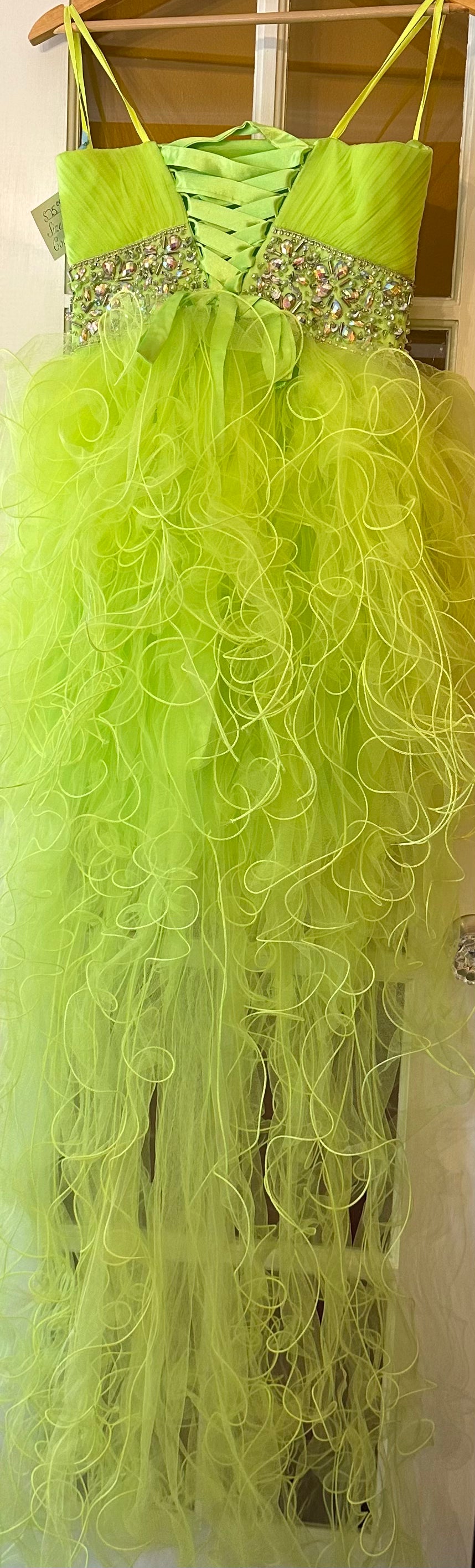 Brand New Lime Formal Dress pageant prom wedding