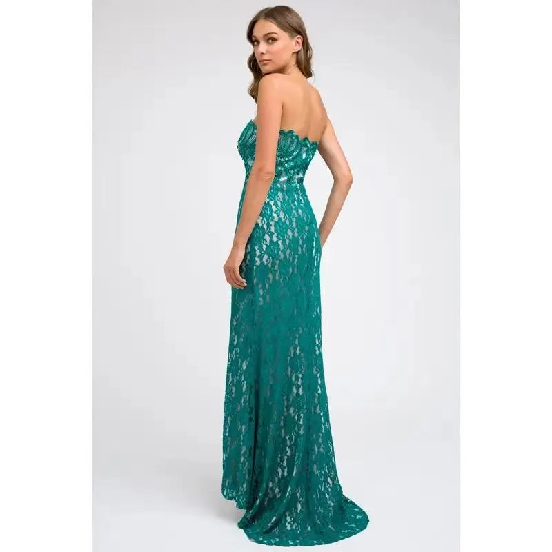 New Formal teal mermaid dress