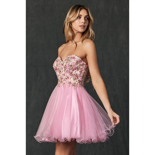 New Formal pink short dress