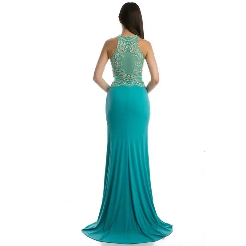 New Formal long beaded prom wedding dress